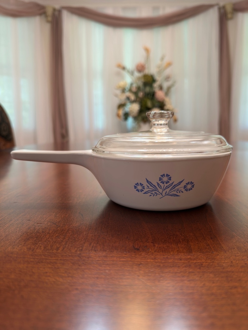 Vintage Corningware Blue Cornflower 1 Pint Saucepan with Original Lid